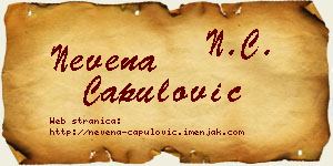 Nevena Capulović vizit kartica